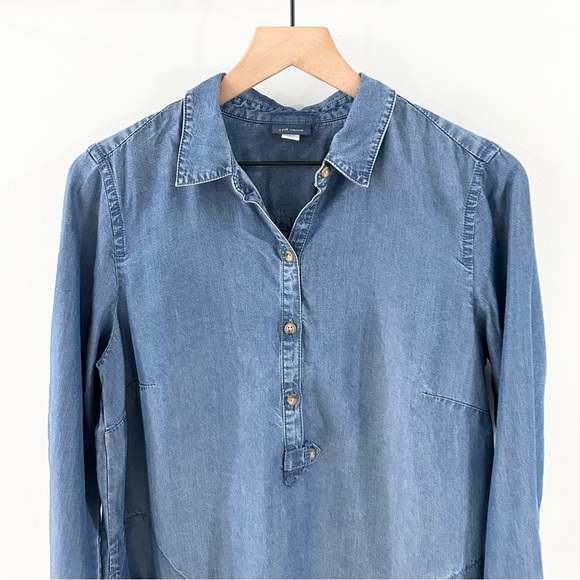 J. Jill Chambray Popover Tunic Size Small - Picture 3 of 6